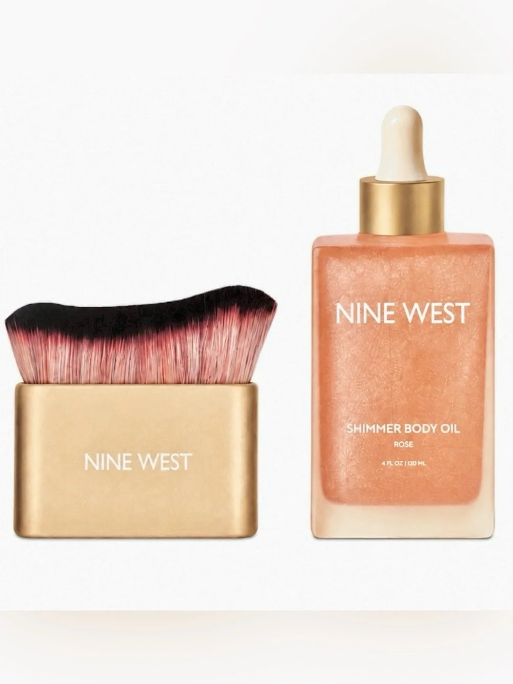 Nine West NWT Runway Radiance 2pc Body Glow Set with Rose Shimmer Body Oil